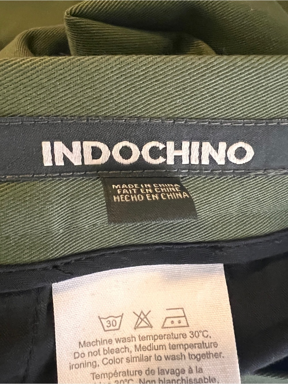 Indochino Pants Mens 34X32 Olive Green Trousers Straight Flat Front Custom, EUC - Picture 6 of 8